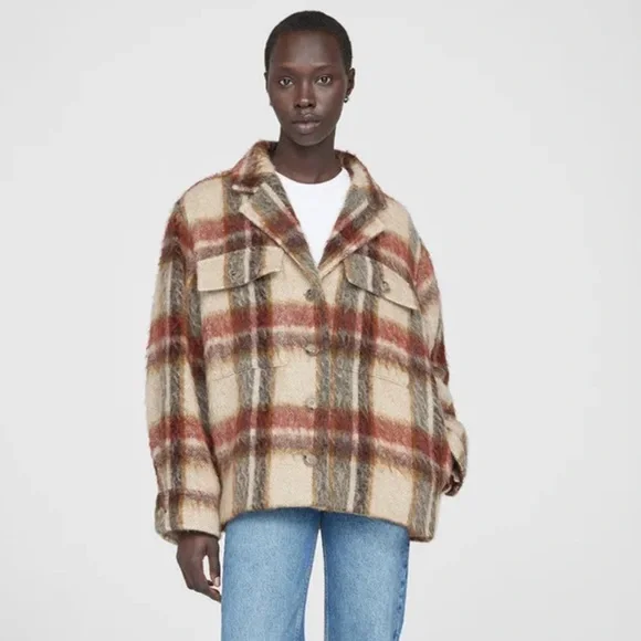 Anine Bing Flynn Jacket in Plaid